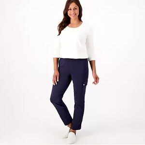Susan Graver Weekend Petite Premium Stretch Slim Leg Ankle Pants  Size: 4XP  NWT